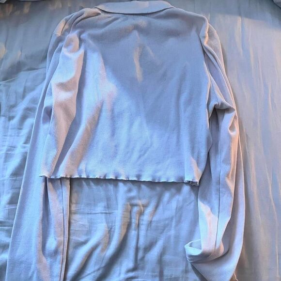 white long sleeve shein crop top - Picture 3 of 3